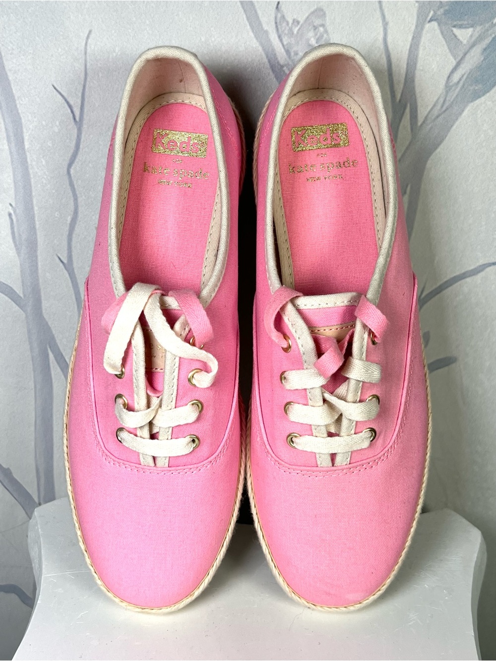 Kate Spade x Keds Hot Pink Canvas Lace-Up Sneakers